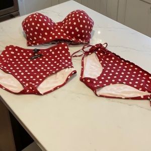 Retro Red and white polka dot bikini